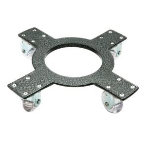 SUPORTE ALUM. X PRETO 4 RODAS 30 CM - 50mm