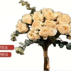 0711 BUQUE FLOR MINI ROSA CREME