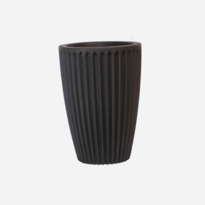 VASO POLIETILENO PLISSADO G (PRETO)