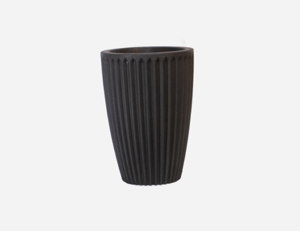 VASO POLIETILENO PLISSADO G (PRETO)