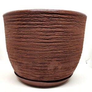 VASO BOJO RED. GRAFIATO C/ PRATO Nº 3 - MARROM