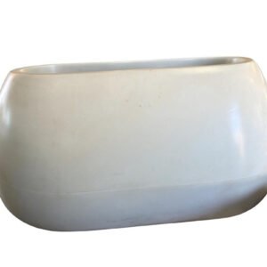 VASO OCA  BAIXO 30 X 47 CM ANTIQUE BRANCO