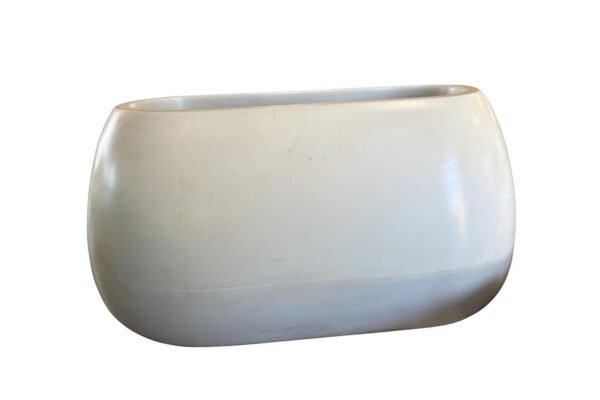 VASO OCA  BAIXO 30 X 47 CM ANTIQUE BRANCO