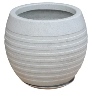 VASO BOJO FRISADO C/ PRATO Nº 2 CIMENTO