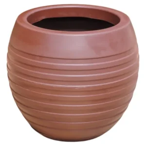 VASO BOJO FRISADO C/ PRATO Nº1 MARROM