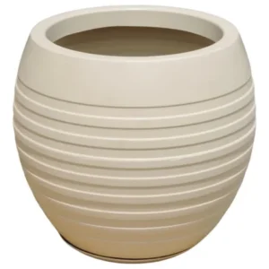 VASO BOJO FRISADO C/ PRATO Nº 3 BEGE