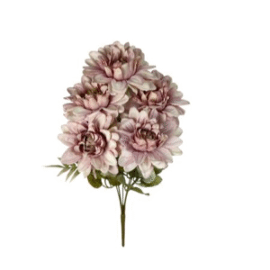 DCX9167 - BQ DE CRISANTEMOS 42CM LILAS ENVELHECIDO