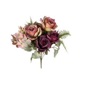 DCX9184 - BQ DE MINI ROSA 32CM MARSALA C/ VINHO