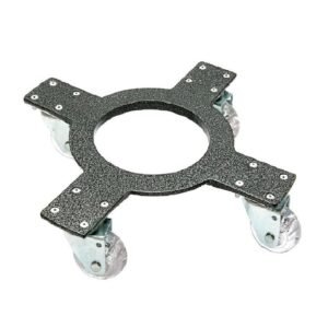 SUPORTE ALUM. X PRETO 4 RODAS 21 CM - 35MM